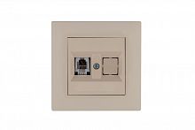 Розетка компьютерная CAT 5+гнездо Karea RIZZ крем Makel 88010035