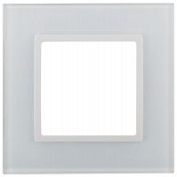 Рамка 1-м 14-5101-01 стекло Elegance бел.+бел. Эра Б0059166