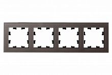 Рамка 4-м AtlasDesign Nature стекло мокко SchE ATN320604