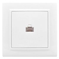 Розетка компьютерная 1-м СП Минск RJ45 бел. Basic EKF ERK01-035-10