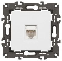 Розетка компьютерная 1-м Elegance 14-3107-01 RJ45 IP20 механизм бел. Эра Б0034302