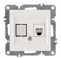 Розетка телефонная 1вых. СП 1мод. LAVIN/KAREN RJ45 кат.3 механизм бел. ARVIA 50 01 1000 221