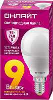 Лампа светодиодная 90 542 OLL-G45-9-230-2.7К-E14-FR PRO 90-240В ОНЛАЙТ 90542