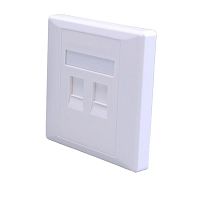 Панель лицевая 2 порта 80х80 Keystone шторка (DIY) SUPRLAN 10-0334-1