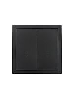 Выключатель проходной 2-кл. СП ZIMA IP20 10А безвинт. зажим черн. бархат LEZARD 704-4288-106QC