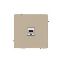 Розетка компьютерная 1-м KANT RJ45 кат.5E без шторки ванильн. марципан DKC 7015663