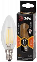 Лампа светодиодная филаментная F-LED B35-11w-827-E14 B35 11Вт свеча E14 тепл. бел. ЭРА Б0046985