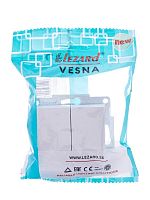 Механизм выключателя 2-кл. СП VESNA бел. LEZARD 742-0288-101
