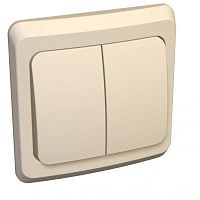 Выключатель 2-кл. СП Этюд 10А IP20 крем. SchE BC10-002K