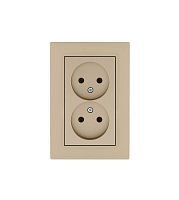 Розетка 2-я Karea RIZZ без заземл. крем Makel 88010017