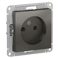 Механизм розетки 1-м СП AtlasDesign 16А без заземл. сталь SchE ATN000941