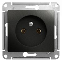 Механизм розетки 1-м СП Glossa 16А IP20 без заземл. антрацит SchE GSL000741
