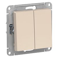 Механизм выключателя 2-кл. СП AtlasDesign 10А IP20 (сх. 5) 10AX беж. SchE ATN000251