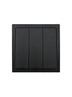 Выключатель 3-кл. СП ZIMA IP20 10А безвинт. зажим черн. бархат LEZARD 704-4288-109QC
