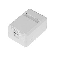 Корпус настенной розетки под 1 модуль Keystone Jack бел. Rexant 03-0221