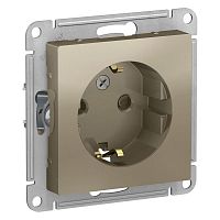 Механизм розетки 1-м СП AtlasDesign 16А с заземл. защ. шторки шампань SchE ATN000545