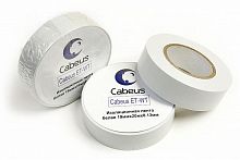 Лента изоляционная ET-WT 19ммх20мх0.13мм бел. Cabeus 7414с