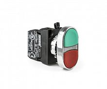 Кнопка сдвоенная (1НО+1НЗ) (CM) красн./зел. EMAS CM102K20KY