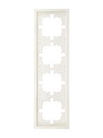 Рамка 4-мест. горизонт. ZIMA слон. кость LEZARD 704-9000-149