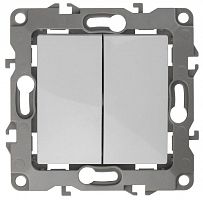 Механизм выключателя 2-кл. СП Эра12 10А IP20 12-1104-01 250В 10AX бел. Эра Б0014645