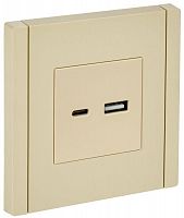 Розетка USB A+C 3.1А FORTE&PIANO FP450 ваниль IEK FP-U22-D31-K10