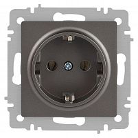 Розетка Accent 6-202-09 2P+E Schuko 16А-250В IP20 СУ титан Intro Б0063701