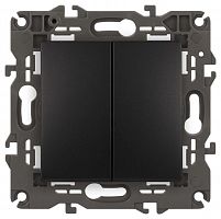 Переключатель 2-кл. СП Elegance 14-1106-05 10А IP20 250В 10AX механизм антрацит Эра Б0034247