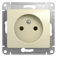 Механизм розетки 1-м СП Glossa 16А IP20 без заземл. беж. SchE GSL000241