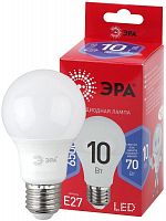 Лампа светодиодная RED LINE LED A60-10W-865-E27 R 10Вт A60 груша 4000К холод. бел. E27 Эра Б0045324