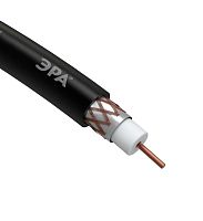 Кабель коаксиальный RG-6U 75Ом Cu/(оплетка Cu 64%) PE черн. (уп.305м) Эра Б0044605