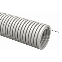 Труба гофрированная ПВХ d20мм с протяжкой сер. (уп.10м) TOKOV ELECTRIC TKE-TG/P-20-C06/10