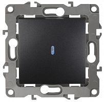 Механизм выключателя 1-кл. СП Эра12 10А IP20 12-1102-05 250В 10AX с подсветкой антрацит Эра Б0014637