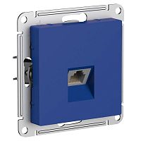 Розетка компьютерная AtlasDesign RJ45 кат. 5Е механизм аквамарин SE ATN001183