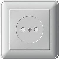 Розетка 1-м СП W59 16А IP20 защ. шторки без заземл. бел. SchE RS16-151-18
