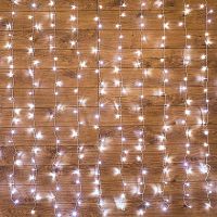 Гирлянда светодиодная "Светодиодный Дождь" 3х2м LED бел. свечение с динамикой провод прозр. 230В Neon-Night 235-095