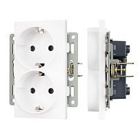 Механизм электрической розетки SCT-MEUD-PL-WH (250В 16А) Arlight 043764
