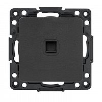 Механизм розетки RJ-45 1-м Стокгольм черн. PROxima EKF EZK01-035-10