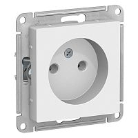 Механизм розетки 1-м СП AtlasDesign 16А без заземл. бел. SchE ATN000141