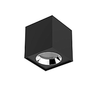Светильник светодиодный DL-02 Cube 125х135 20Вт 3000К 35град. накладной RAL9005 черн. муар VARTON V1-R0-T0360-20000-2002030