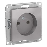 Механизм розетки 1-м СП AtlasDesign 16А без заземл. алюм. SchE ATN000341