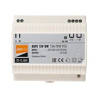 Блок питания для светодиодной ленты BSPS DIN 12В 7.5А=100Вт PL IP20 Pro+ JazzWay 5049987