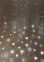 Гирлянда светодиодная "Дождь" 3х2м 240LED мультиколор 8 режимов 220В 1.5мм провод прозр. КОСМОС KOC_CUR-V107