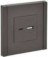 Розетка USB A+C 3.1А FORTE&PIANO FP350 сер. IEK FP-U22-D31-K03