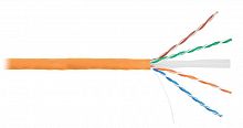 Кабель U/UTP 4 пары кат. 6 LSZHнг(B)-HF Оранж. (уп.305м) NETLAN EC-UU004-6-LSZH-OR