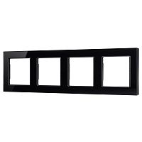Рамка стеклянная FRM-GLARE-GS-4-BK Arlight 043803
