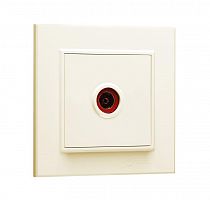 Розетка телевизионная проходная TV 1-м СП Karea IP20 6дБ крем. Makel 56010007