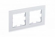Рамка 2-м AtlasDesign Nature мат. стекло бел. SchE ATN330102