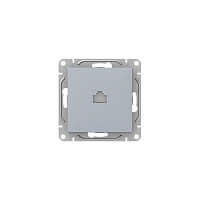 Розетка компьютерная 1-м СП Эпика RJ45 кат.5 механизм алюм. EKF UP1-SOA-RJ45-5