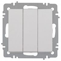 Выключатель Intro Accent 6-106-01 тройной 10А-250В IP20 СУ AL/CU бел. Intro Б0063531