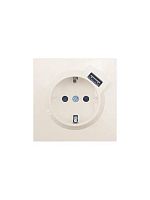 Розетка 1-мест. с/з+USB разъем СП ZIMA IP20 слон. кость LEZARD 704-9088-181